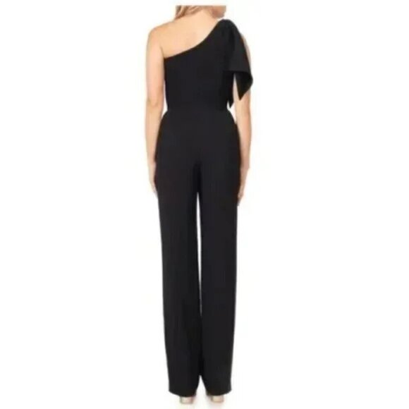 DRESS THE POPULATION Tiffany One-Shoulder Jumpsuit in Black Size X-Small - Picture 13 of 14